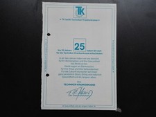 25 Jahre Mitgliedschaft bei der TK (Techniker Krankenkasse) 