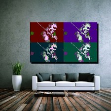 LEINWAND BILD BILDER XXL POPART ZOMBIE TATTOO HORROR FILM ANDY WARHOL BIS 150x90