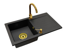 LEON Spülbecken aus schwarzem