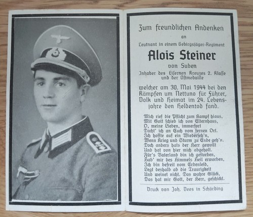 Sterbebild death card wk2 - death,