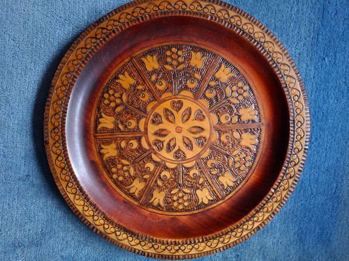 Holzteller wandteller 30cm - holzteller,