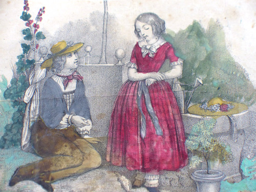Altkolorierte lithographie - altkolorierte, um