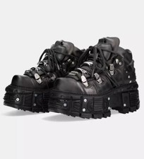 New rock boots unisex metallic - new,