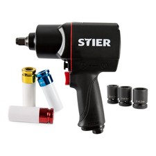 STIER Druckluft Schlagschrauber 17-BBS Satz 8-teilig max. Lösemoment 1.756 Nm