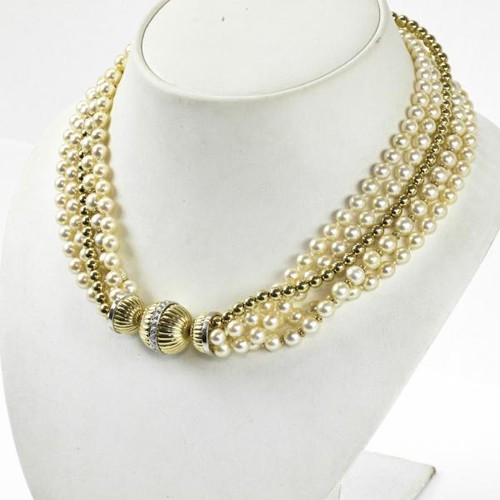 Collier reihig mit perlen - collier,