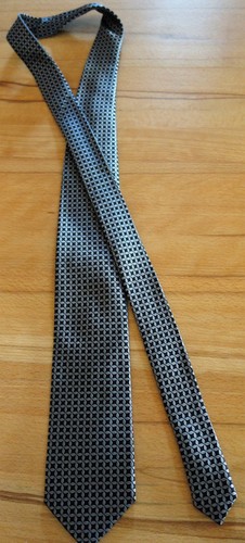 Krawatte schwarz silber - krawatte,, schwarz-silber