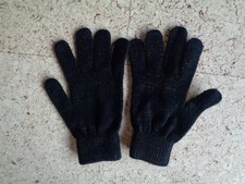 Handschuhe Gr. S in schwarz mit Glitzereffekt