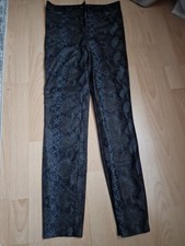 Zara Elegante Hose Schwarz Schlange Muster Gr. S