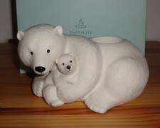 Partylite Teelichthalter Eisbär Eisbären Eisbär-Familie P9990   in OVP