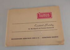 Teilekatalog Humus Mulchgerät mit Feintast-Automatik