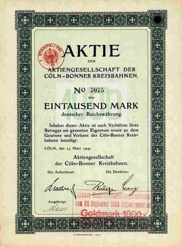 Kreisbahn cöln bonner 1909 - cöln,