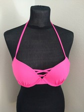 Damen Bikini Oberteil pink zum Binden Größe S 34B Hollister