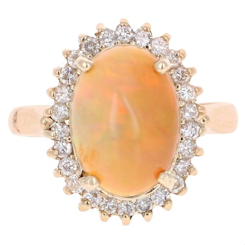 Cocktailring karat opal - cocktailring,