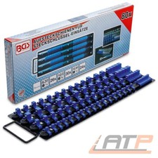 BGS AUFSTECKSCHIENEN-SET FÜR STECKSCHLUESSEL-EINSAETZE MIT 80 CLIPS NUSS