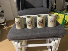 Bierkrug  4x - 0,25L - Paulaner Salvator München - Steinkrug