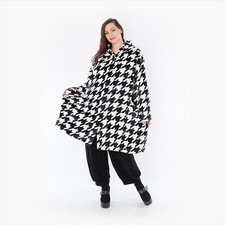 AKH - Mantel -Plüsch-EG 44,46,48,50,52,54,56,58,60 Farbe: 6660 schwarz-weiß