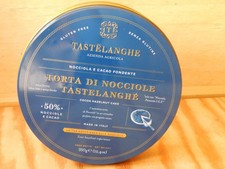 Blechdose Keksdose Gebäck Dose mit Reklame /Werbung Tastelanghe Blau Gold