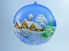 Weihnachtskugel - handbemalt d. 20 cm. Verschiedene Farben.