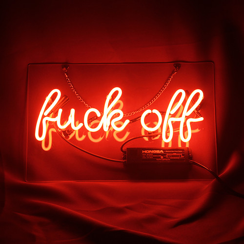Fvck off neon sign - fvck,