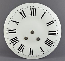 Großes altes Email Uhren Zifferblatt f Uhrwerk Uhrmacher enamel clock dial