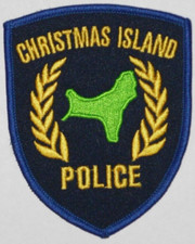 CHRISTMAS ISLAND POLICE POLIZEI ABZEICHEN AUFNÄHER PATCH