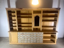 Apothekerschrank Tante Emma Ladeneinrichtung Schrankwand  Vitrine Holz antik