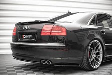 Heck Ansatz Flaps Diffusor passend für Audi S8 D3 schwarz Hochglanz