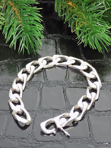 Vintage massiv panzerarmband - vintage,