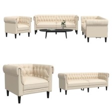 3-tlg. Sofagarnitur Stoff Sofa