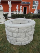 Ziehbrunnen, Brunnenring, Gartenbrunnen, Steinguss, 60 cm Hoch, Brunnenschacht