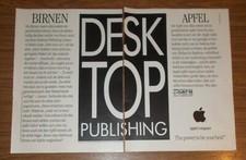 Seltene Werbung APPLE COMPUTER - Birnen & Apfel 1988