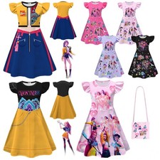 Kinder Mädchen Dämonenjäger Nachthemd Kleid Kpop-Pyjama Nachthemden Röcke