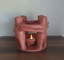 Freundeskreis 4 Freunde Handwerkskunst Mexiko Teelichthalter Terrakotta Tonfigur