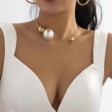 Damen  Perlen Halsreif offen