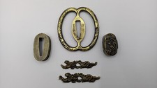 Musashi Set Tsuba,Kashira,Menuki und Fuchi..