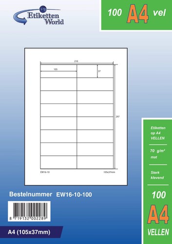 Universaletiketten 105x37mm