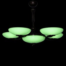 Antike Uranglas Deckenlampe