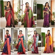 Dual tone litchi seide sari - tone,
