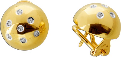 Brillant kugel ohrstecker - kugel,