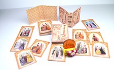 *~ * Mode Mappe mit 10 Illustration Karten ,Handarbeit für das Puppenhaus *~*