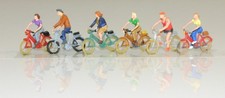Preiser H0 - 6 Radfahrer (M/W/D)