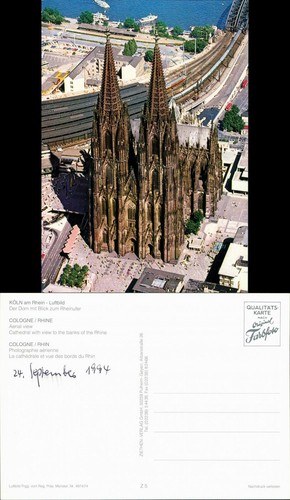 Ansichtskarte köln luftbild - ansichtskarte,