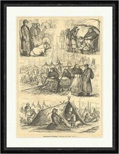 Straßenszenen aus Königsberg Rohr Zelte Fischverkäufer Markt  Faksimile_E 5610