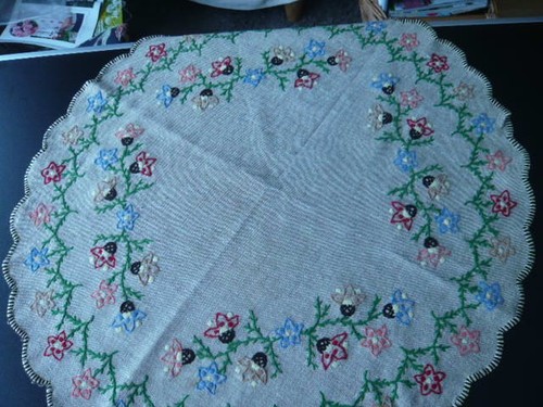 Altes rundes deckchen - altes, ,