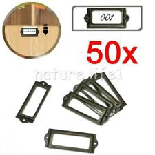 50 Etikettenrahmen Label Etikett Apothekerschrank Messing Schublade Holzboxen DI