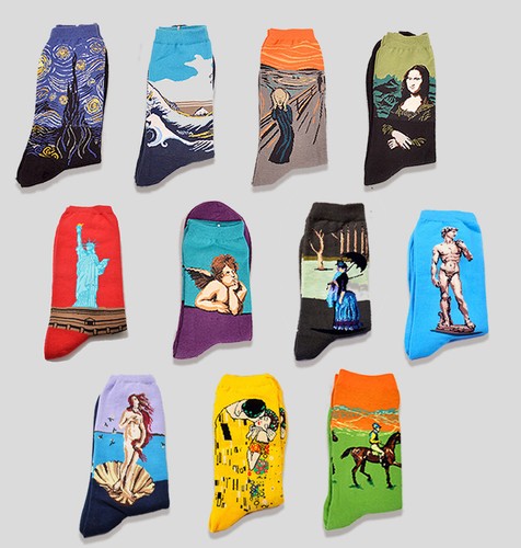 Famous painting socks - famous, funky