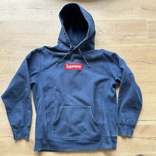 100% Authentic FW16 Supreme BOX Logo Hooded Navy XL Air Jordan Berlin Crewneck