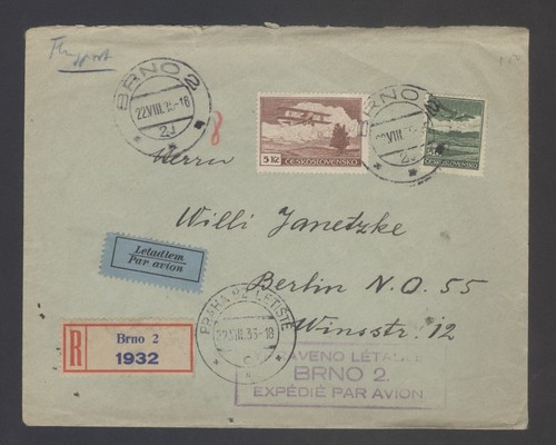 Tscheoslowakei 1935 luftpost - tscheoslowakei,
