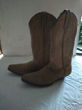 Wildlederstiefel Gr. 36 Damenstiefel Westernstiefel Spitz 3 cm Absatz 