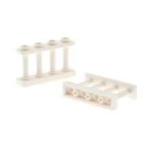 2x Lego Zaun 1x4x2 weiß